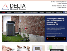 Tablet Screenshot of delta-heating.com